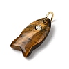 Natural Tiger Eye Pendants G-A297-01G-10-2