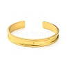 Alloy Grooved Open Cuff Bangle for Women BJEW-WH0016-19G-1