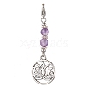 Lotus Alloy Pendant Decorations HJEW-JM02841-4