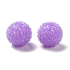 Chunky Resin Rhinestone Bubblegum Ball Beads RESI-S259-A07-1