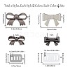 Gorgecraft 16 Sets 4 Styles Zinc Alloy Bowknot Shoe Buckle Clips FIND-GF0004-48-2