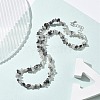 Natural Tourmalinated Quartz Chip Beaded Necklaces for Men Women NJEW-G159-01R-2