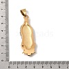 304 Stainless Steel Micro Pave Clear Cubic Zirconia Big Pendants SA-CBA8660-02G-3