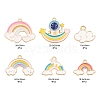 24Pcs 6 Style Alloy Enamel Pendants ENAM-FS0001-19-2