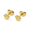 Vacuum Plating 304 Stainless Steel Dog Paw Print Stud Earrings for Women EJEW-P212-15G-1