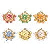 6Pcs Glass Pendans PALLOY-MZ01222-1