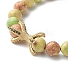 Natural Mixed Stone Braided Bead Bracelets BJEW-JB06604-6