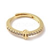 Rack Plating Brass Clear Cubic Zirconia Constellation Adjustable Rings for Women RJEW-S407-08G-05-2