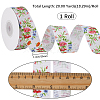 1 Roll Single Face Printed Polyester Grosgrain Ribbons SRIB-CY0001-12B-2