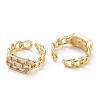Brass Micro Pave Clear Cubic Zirconia Rings RJEW-O042-03G-A-2