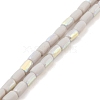 Frosted Imitation Jade Glass Beads Strands GLAA-P058-07A-04-1