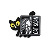 Cat with Word Cat Scan Enamel Pins JEWB-Q014-03B-1