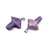 Natural Amethyst Pendants G-R480-02L-3