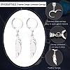 Unicraftale 20 Pairs Feather Dangle Leverback Earrings EJEW-UN0001-86-4