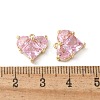 Brass Micro Pave Clear Cubic Zirconia Pendants KK-Q031-42G-02-3