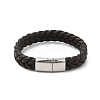 Braided Microfiber Leather Cord Bracelets for Men BJEW-Z081-13P-01-4