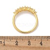 Brass Micro Pave Clear Cubic Zirconia Finger Rings RJEW-C120-18G-5