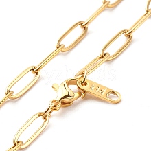 304 Stainless Steel Paperclip Chains Necklace NJEW-JN03593-01