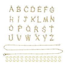 26Pcs A~Z Alphabet Necklaces Making Kits DIY-YW0002-29G