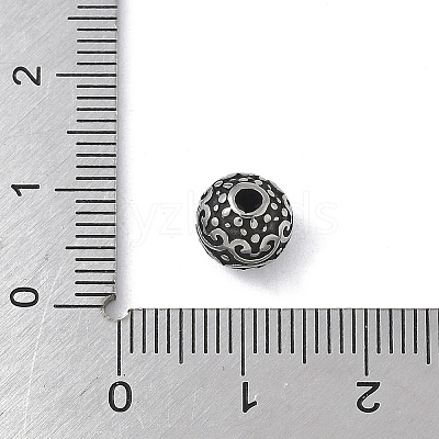 304 Stainless Steel Beads STAS-H238-08F-AS-1