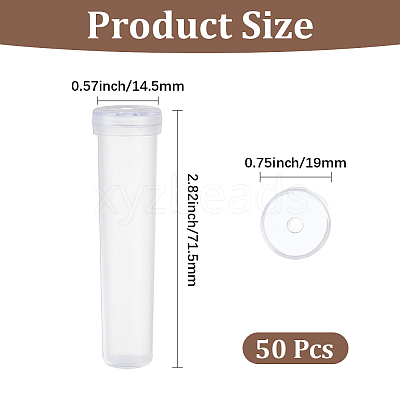 50Pcs Column Plastic Floral Water Tubes for Flower Arrangements AJEW-GF0014-22-1