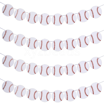 8Pcs Sports Party Decoration Paper Banner AJEW-CN0007-14D-1
