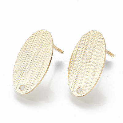 Brass Stud Earring Findings X-KK-Q750-064G-1