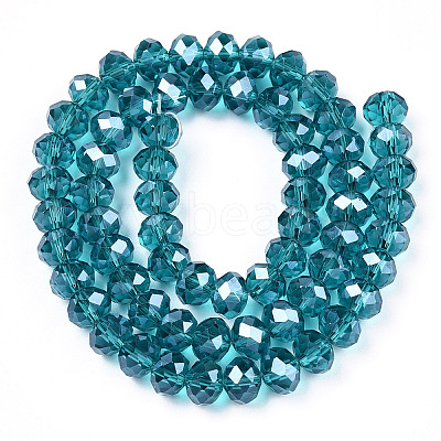 Electroplate Glass Beads Strands X-EGLA-A034-T10mm-A33-1