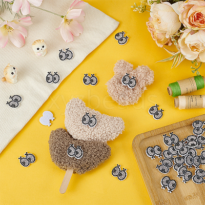50Pcs Eye Hotfix Rhinestone Sew on Patches DIY-FG0007-30-1