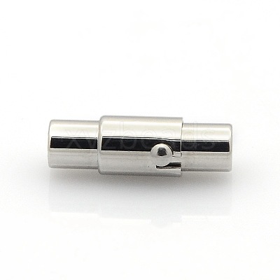 Tarnish Resistant 304 Stainless Steel Smooth Surface Locking Tube Magnetic Clasps STAS-O042-22-1
