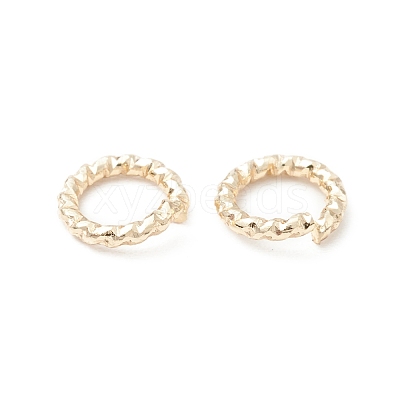 Brass Twisted Open Jump Rings KK-WH0060-02B-G-1