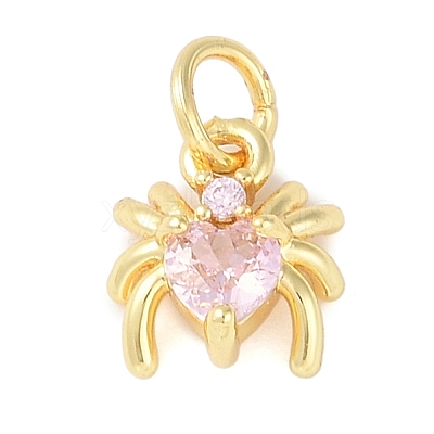 Brass Micro Pave Cubic Zirconia Pendants KK-S390-03G-01-1