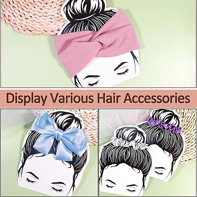 50Pcs Cute Girl Shaped Paper Display Cards CDIS-SP0001-34-1