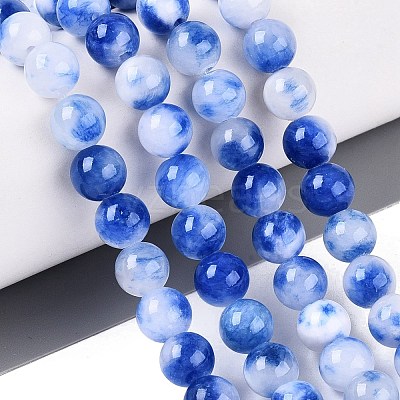 Natural Dyed Persian Jade Beads Strands X-G-Q609-8mm-01-1