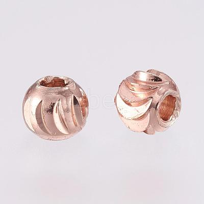 Brass Spacer Beads KK-G312-01RG-3mm-RG-1