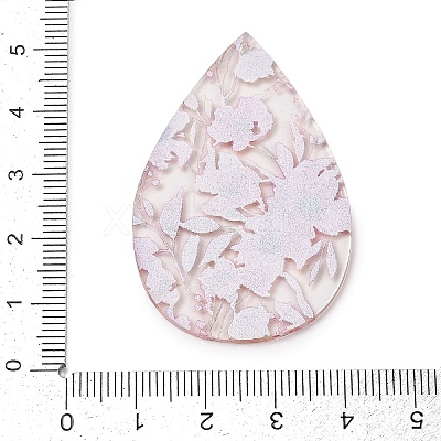 Printed Transparent Acrylic Pendants FIND-K017-16B-1
