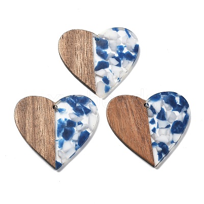 Resin and Walnut Pendants FIND-R051-09C-1