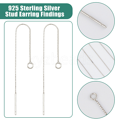 925 Sterling Silver Stud Earring Findings STER-DC0001-93-1