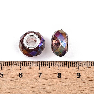 Transparent Glass European Beads GPDL-N004-D14mm-A08-1