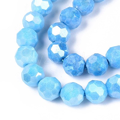 Anti-Tarnish Electroplate Glass Beads Strands EGLA-T021-10mm-15-15-1