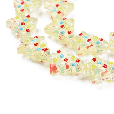 Handmade Bumpy Glass Beads Strands LAMP-F032-08G-1