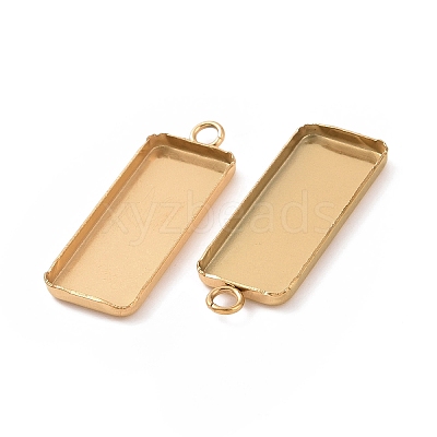Ion Plating(IP) 304 Stainless Steel Pendant Cabochon Settings STAS-I069-36G-1