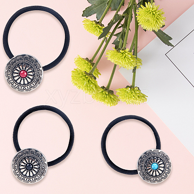 6Pcs 3 Colors Alloy Hair Ties DIY-CY0001-80B-1