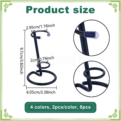 8Pcs 4 Colors Iron Crystal Scepter Display Stands ODIS-NB0001-53-1