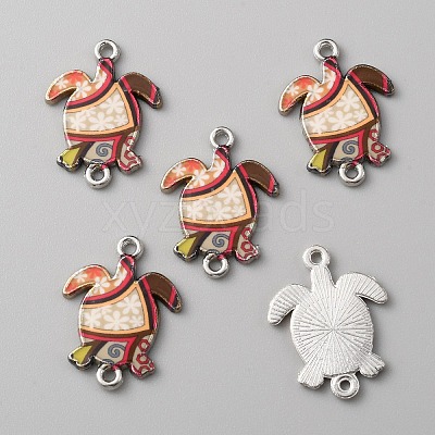 Zinc Alloy Enamel Connector Charms FIND-WH0136-19F-1
