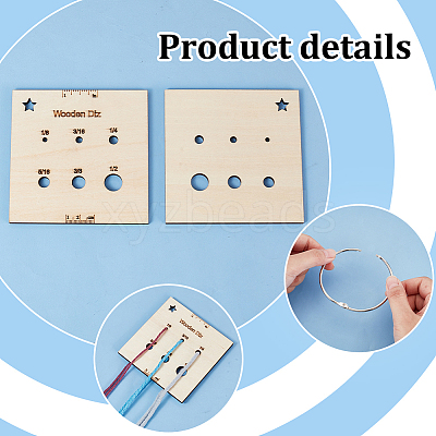 4pcs Wood Thread Winding Boards AJEW-OC0005-38-1