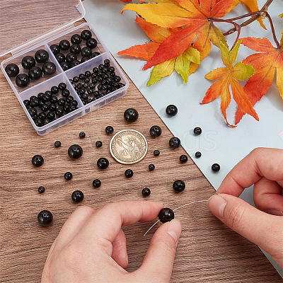 130Pcs 4 Style Natural Obsidian Beads Strands G-PH0002-48-1
