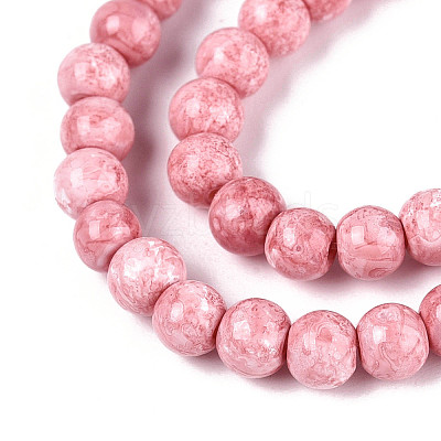 Baking Paint Glass Beads Strands DGLA-N016-4mm-02-1