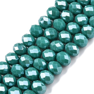 Electroplate Glass Beads Strands EGLA-A044-P8mm-A31-1