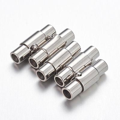 Wholesale Rectangle 304 Stainless Steel Matte Magnetic Clasps with Glue-in  Ends 